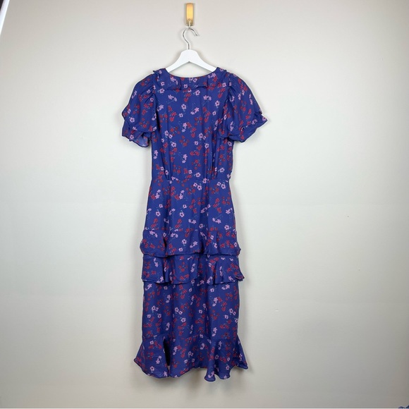 La Maison Talulah The Yearning Floral-Print Ruffle Midi Dress Size Small - Picture 12 of 15